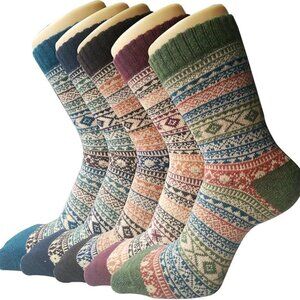 5 Pairs Comfy Wool Socks